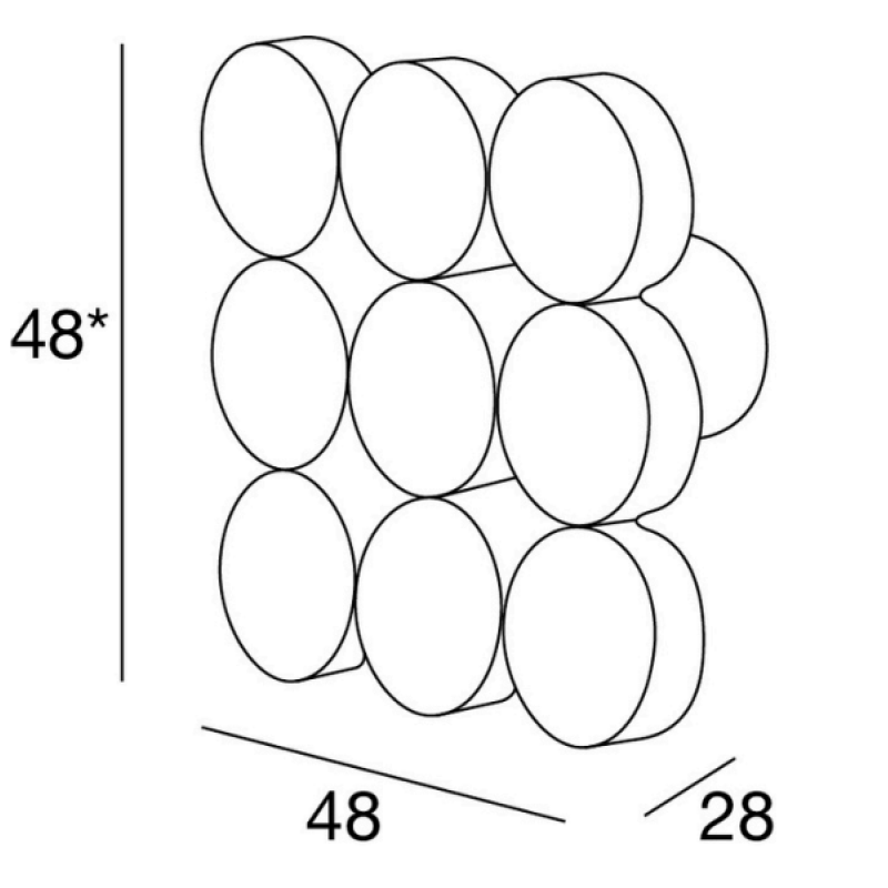 Pomolo Pamar PO467Z 48x48 Nero