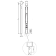 Catenaccio a leva W01691.01.01 AGB per multipunto, Aria 4 frontale 18 mm, lunghezza 180 mm, finitura Argento