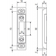 Incontro Puntale W01697.01.13 AGB per Sicurtop, registrabile, dimensioni 70X18X9 mm, aria 4, finitura Argento