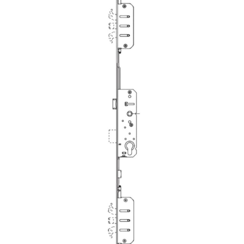 Serratura Multipunto Poseidon W11200.35.12 AGB, foro yale entrata 35 mm, dimensione 16x2200, con 2 ganci+ catenaccio, finitura Argento Serratura Multipunto Poseidon W11200.35.12 AGB, foro yale entrata 35 mm, dimensione 16x2200, con 2 ganci+ catenaccio, finitura Argento