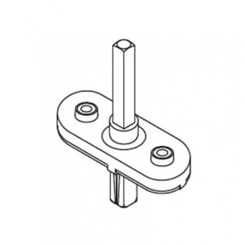 Movimento XDK D/8S Colombo, per maniglia finestra DK, con boccole, 8 scatti, quadro 7x40 mm