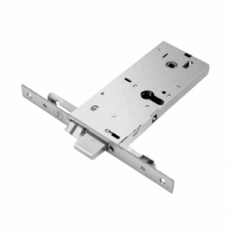 Elettroserratura da infilare Yale Silver Plus per porta in alluminio, foro yale, con scrocco e catenaccio 1 mandata, entrata 90 mm, frontale 22 mm