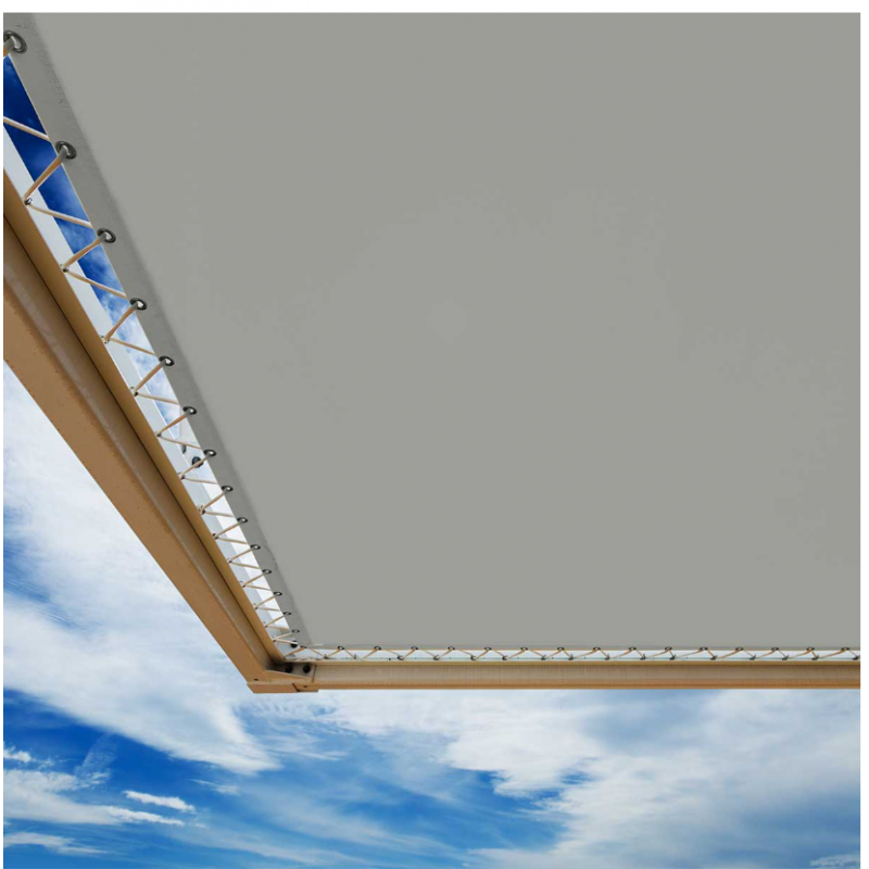 Telo per Pergola Grigio 5x4 m Copertura per Gazebo o Pergolato impermeabile in PVC occhielli distanza 50cm
